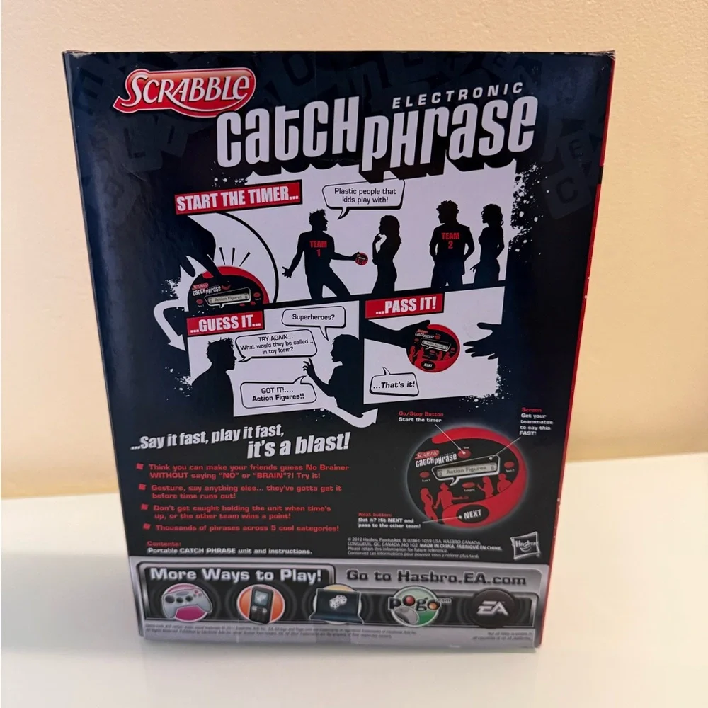 Hasbro Scrabble Catch Phrase Electronic Game - Red and Black